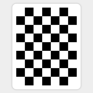 Checkered squares black and white racing flag geometric retro  pattern Sticker